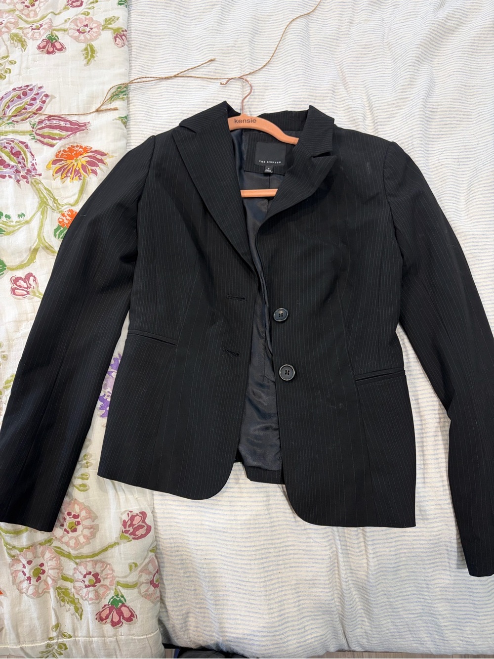 The Limited Black Pinstripe Suit